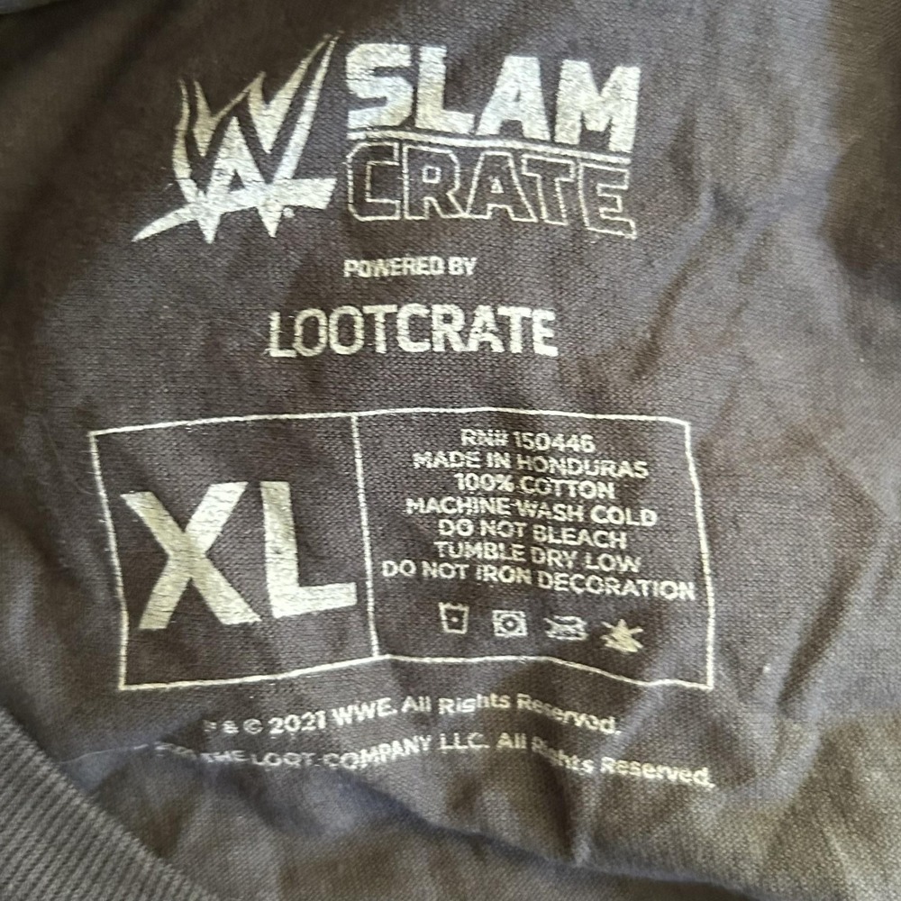WWE Slam Crate Shirt‎ Mens XL Gray Stone Cold Steve Austin Skull Graphic Tee - Picture 3 of 6